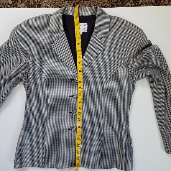 Talbots Gingham Jacket with Shoulder Pads - Picture 12 of 16